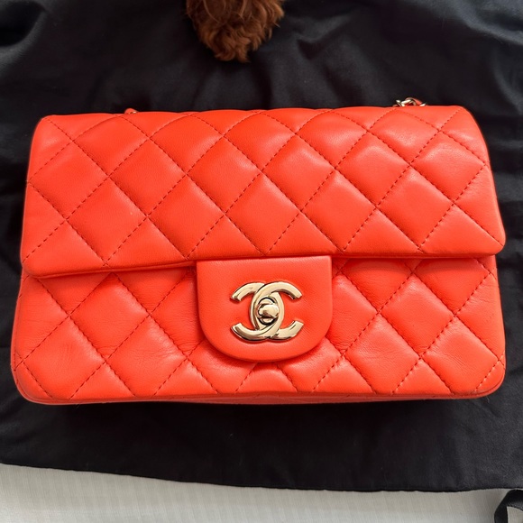 Chanel Mini - coral color - great condition - price is FIRM. - Picture 2 of 3